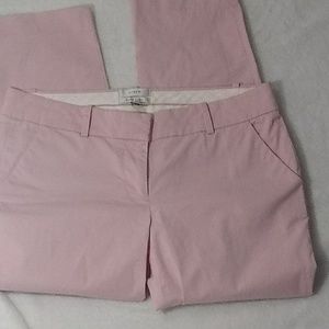 J. Crew Cafe Capris Wmns Sz 4 Pink Hook Closure